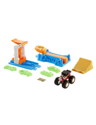 Hot Wheels Monster Truck Lansator Si Masina,MTGVK08