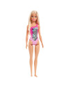 Papusa Barbie Blonda Cu Costum De Baie Roz,MTDWJ99_HDC50