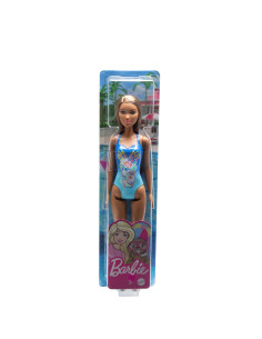 Papusa Barbie Satena Cu Costum De Baie Albastru,MTDWJ99_HDC51