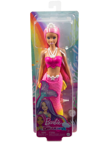 Barbie Dreamtopia Papusa Sirena Cu Par Roz Si Coada