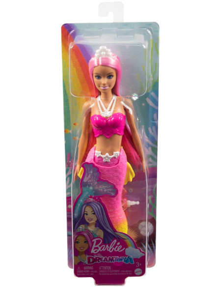 Barbie Dreamtopia Papusa Sirena Cu Par Roz Si Coada
