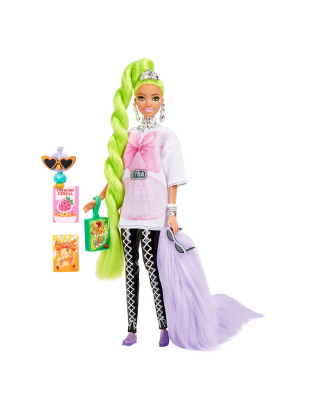 Barbie Papusa Barbie Extra Par Verde Neon,MTHDJ44