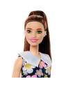 Papusa Barbie Fashionista Satena Cu Rochie Cu Imprimeu
