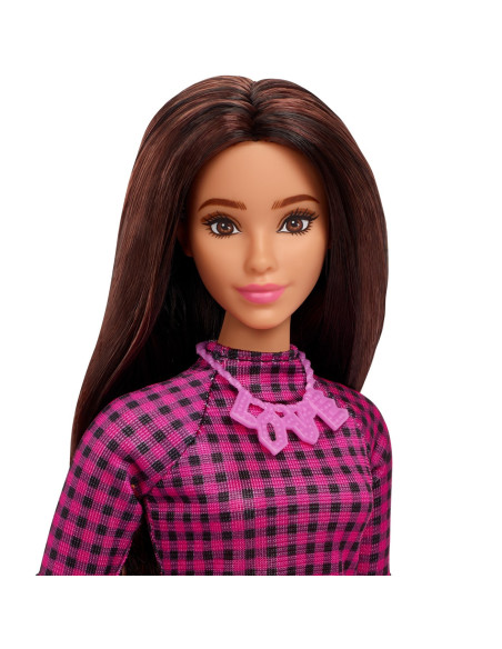 Papusa Barbie Fashionista Satena Cu Rochie Mov,MTFBR37_HBV20