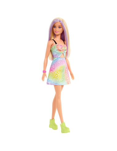 Papusa Barbie Fashionista Blonda Cu Suvite Mov,MTFBR37_HBV22