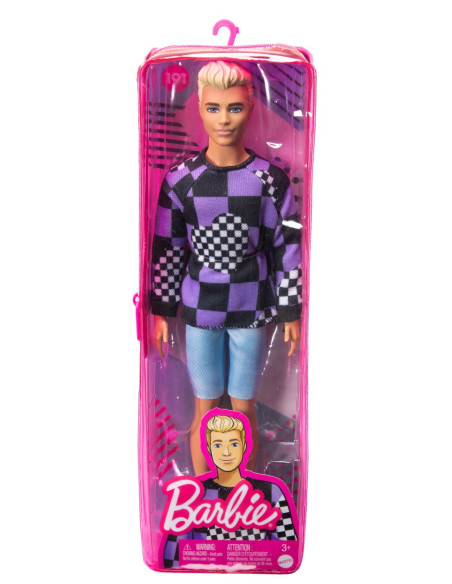Barbie Papusa Baiat Fashionistas Blond Cu Bluza Cu Imprimeu
