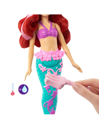 Disney Princess Papusa Ariel Cu Culori Schimbatoare,MTHLW00