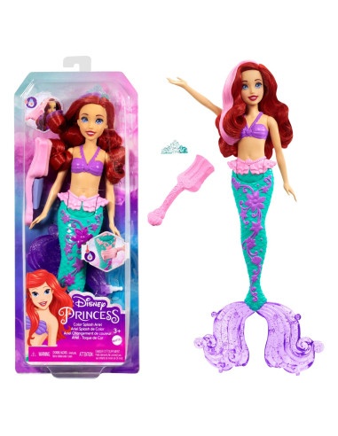 Disney Princess Papusa Ariel Cu Culori Schimbatoare,MTHLW00
