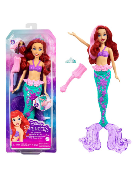 Disney Princess Papusa Ariel Cu Culori Schimbatoare,MTHLW00