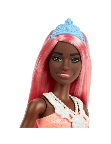 Barbie Dreamtopia Papusa Printesa Cu Par Corai,MTHGR13_HGR14