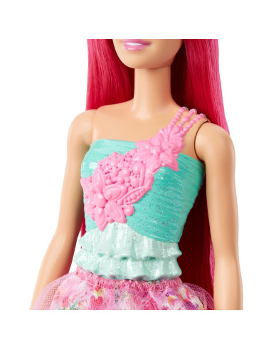 Barbie Dreamtopia Papusa Printesa Cu Par Roz,MTHGR13_HGR15