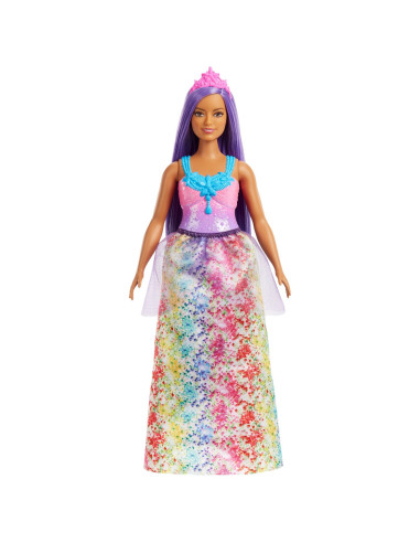 Barbie Dreamtopia Papusa Printesa Cu Par Mov,MTHGR13_HGR17
