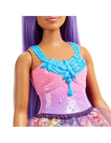 Barbie Dreamtopia Papusa Printesa Cu Par Mov,MTHGR13_HGR17