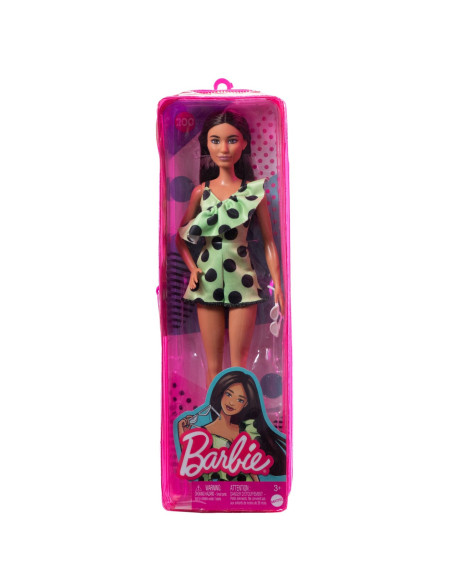 Papusa Barbie Fashionista Bruneta Cu Salopeta