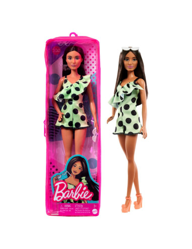 Papusa Barbie Fashionista Bruneta Cu Salopeta