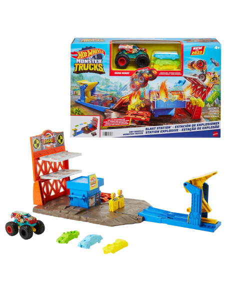 Hot Wheels Monster Trucks Set Blast Station,MTHFB12
