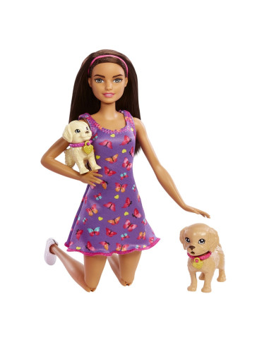 Barbie Set Papusa Barbie Pup Adoption,MTHKD86