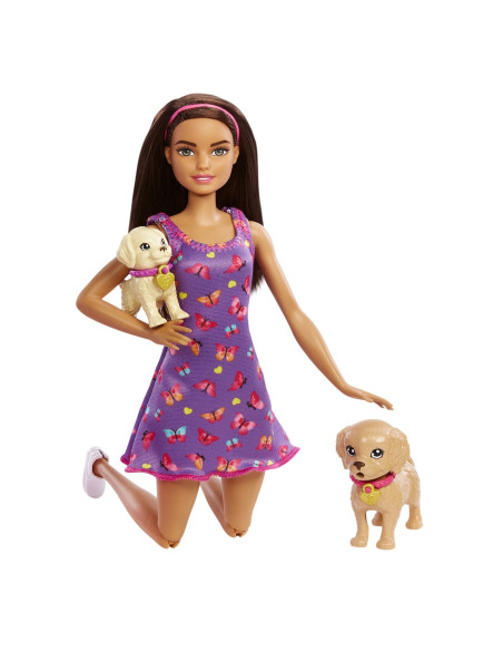 Barbie Set Papusa Barbie Pup Adoption,MTHKD86
