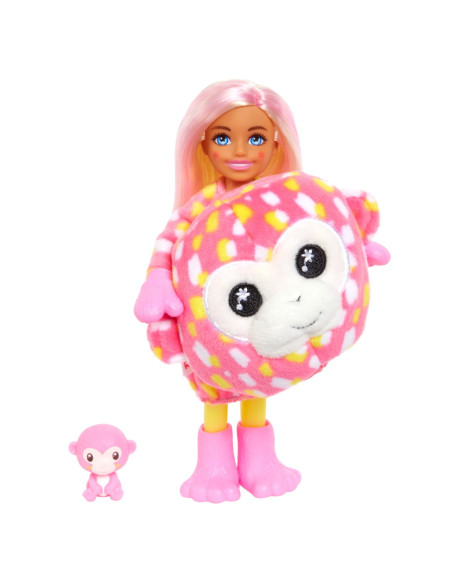 Barbie Papusa Chelsea Cutie Reveal Maimutica,MTHKR14