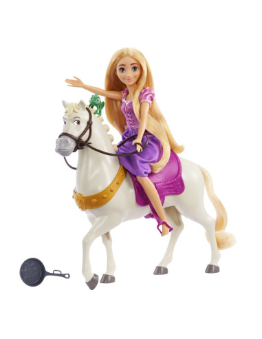 Disney Princess Set Papusa Rapunzel Si Calul Maximus,MTHLW23