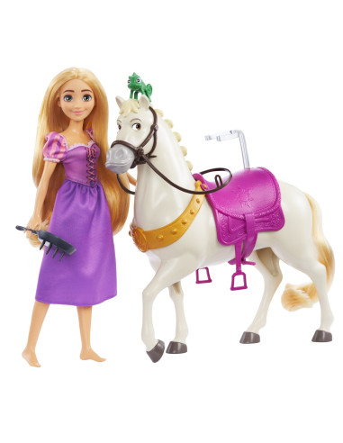 Disney Princess Set Papusa Rapunzel Si Calul Maximus,MTHLW23
