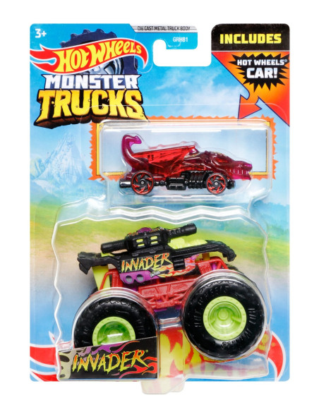 Hot Wheels Monster Truck Si Masinuta Metalica