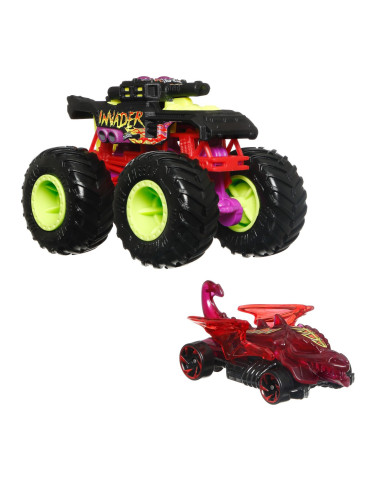 Hot Wheels Monster Truck Si Masinuta Metalica