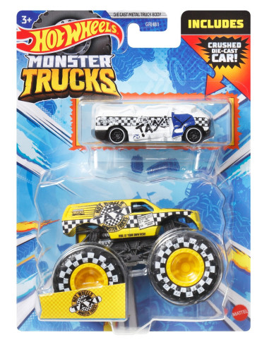 Hot Wheels Monster Truck Si Masinuta Metalica Taxi,MTGRH81_HKM07