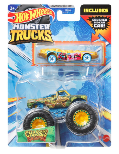 Hot Wheels Monster Truck Si Masinuta Metalica Chassis