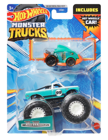 Hot Wheels Monster Truck Si Masinuta Metalica Pure
