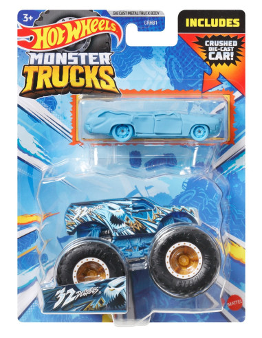 Hot Wheels Monster Truck Si Masinuta Metalica 32