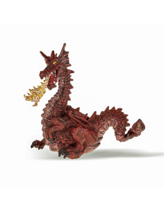 Papo Figurina Dragon Rosu Cu Flacara,Papo39016