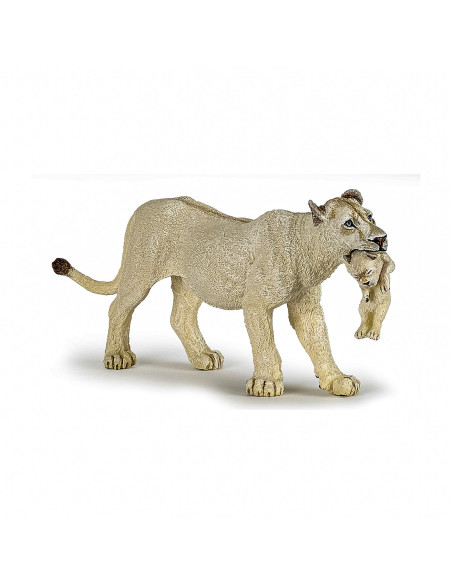 Papo Figurina Leoaica Alba Cu Pui,Papo50203