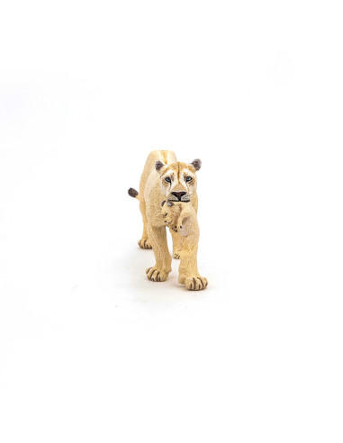 Papo Figurina Leoaica Alba Cu Pui,Papo50203