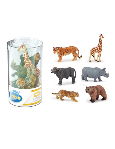 Papo Figurina Set 6 Minianimale Salbatice,Papo33021