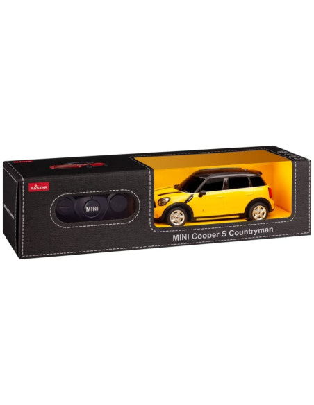 Masina Cu Telecomanda Mini Cooper S Countryman Galben Cu Scara