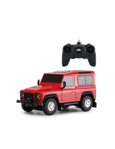 Masina Cu Telecomanda Land Rover Defender Rosie Cu Scara 1 La