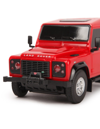 Masina Cu Telecomanda Land Rover Defender Rosie Cu Scara 1 La