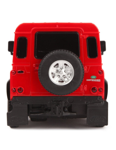 Masina Cu Telecomanda Land Rover Defender Rosie Cu Scara 1 La
