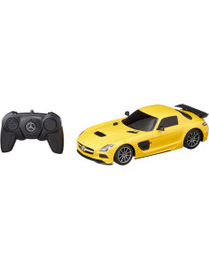 Masina Cu Telecomanda Mercedes-benz Sls Amg Galbena Cu Scara 1 2
