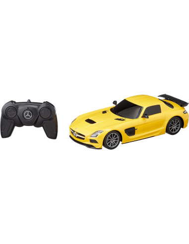 Masina Cu Telecomanda Mercedes-benz Sls Amg Galbena Cu Scara 1