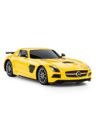 Masina Cu Telecomanda Mercedes-benz Sls Amg Galbena Cu Scara 1