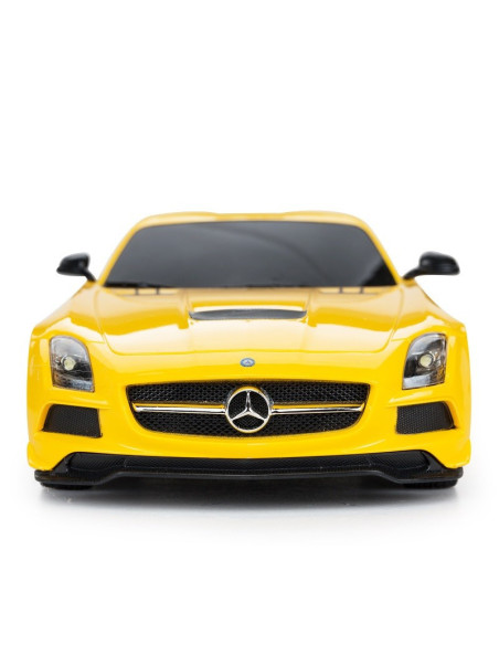 Masina Cu Telecomanda Mercedes-benz Sls Amg Galbena Cu Scara 1