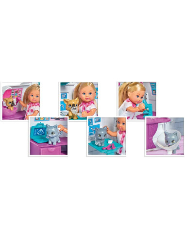 Papusa Evi Veterinar Cu Rulota Accesorizata,105733488