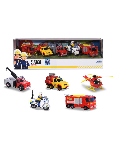 Pompierul Sam Set 5 Vehicule Din Metal,203094007