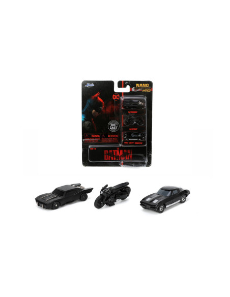 Jada Set 3 Vehicule Nano Batman 4cm,253211003