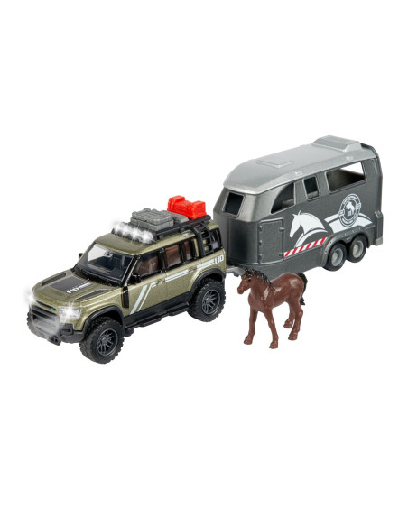 Majorette Land Rover Cu Remorca Pentru Cai,213776000