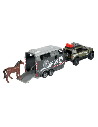 Majorette Land Rover Cu Remorca Pentru Cai,213776000