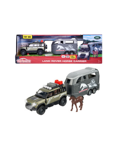 Majorette Land Rover Cu Remorca Pentru Cai,213776000