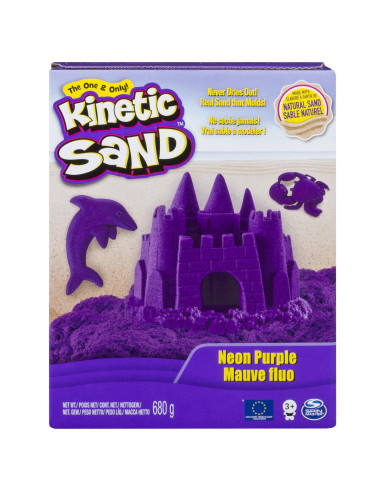 Kinetic Sand Deluxe Culori Mov Neon 680grame,6037535_Mov